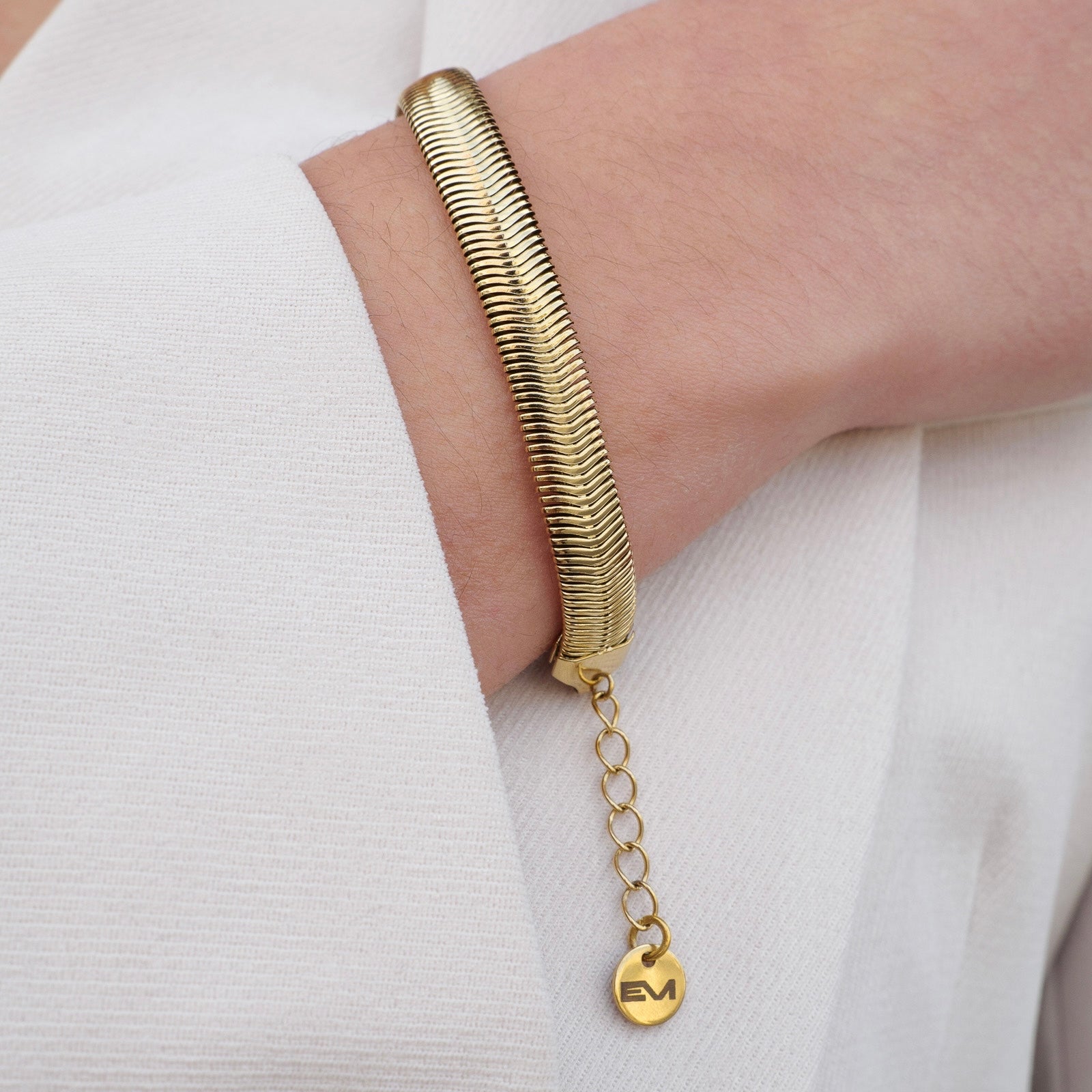 Bracciale a catena piatta gold - [Emily_Morel]