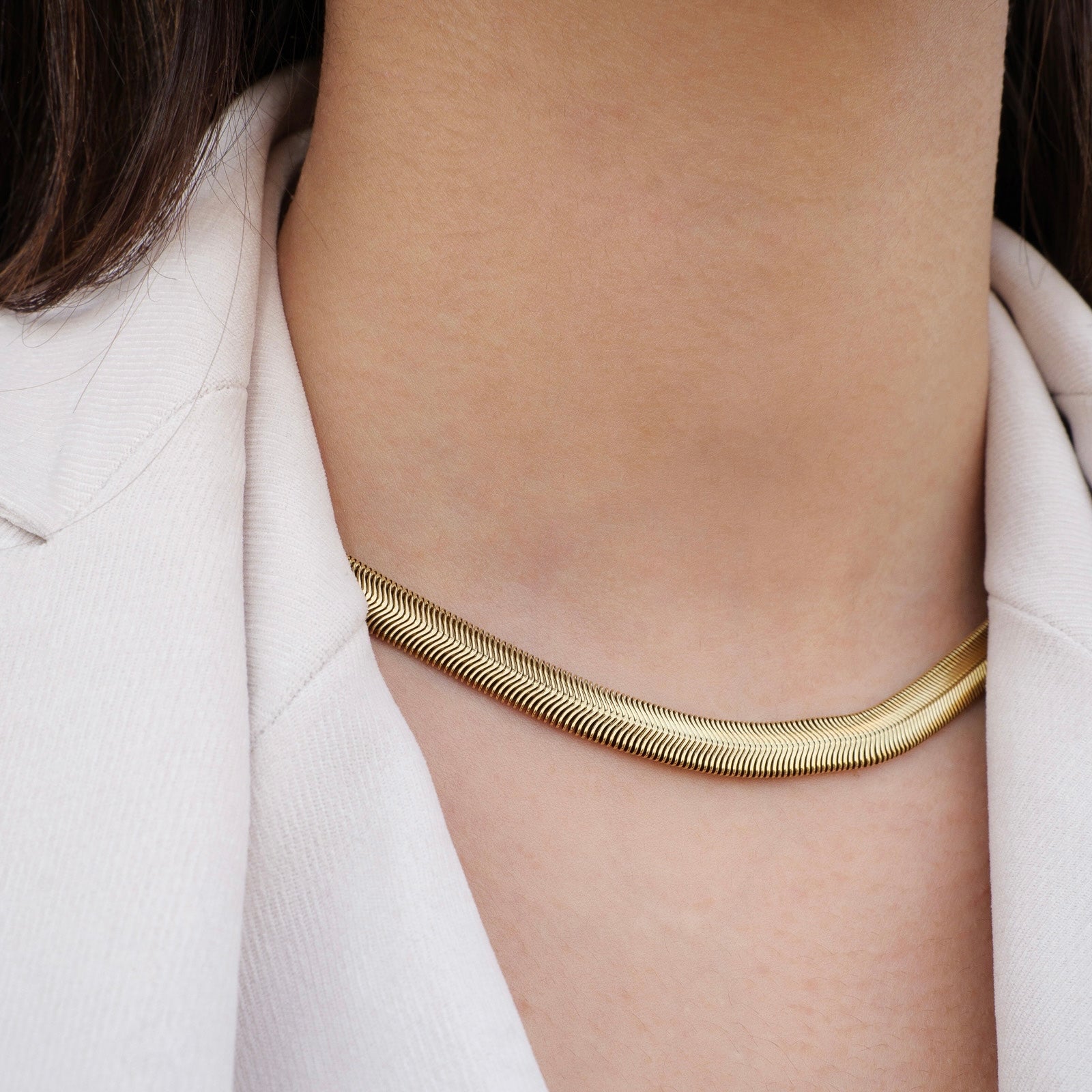 Collana catena piatta gold - [Emily_Morel]