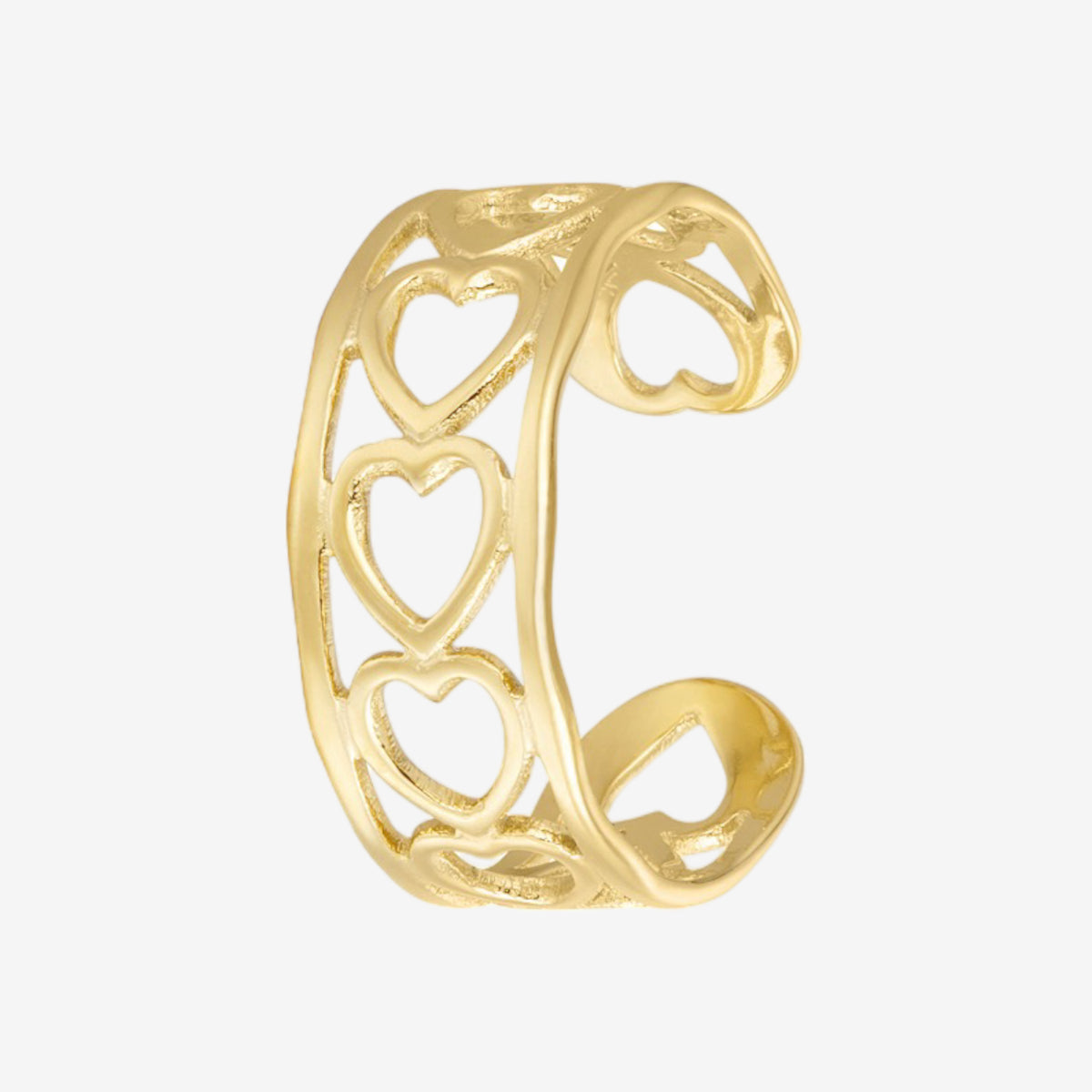 Anello con cuoricini gold - [Emily_Morel]