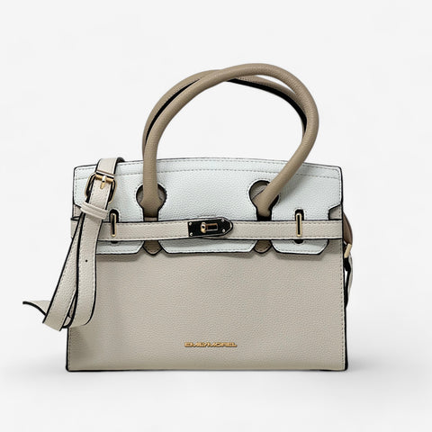 Borsa Ines Beige e Bianca - [Emily_Morel]