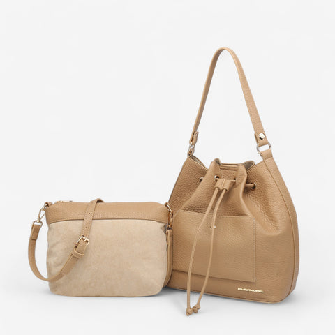 Borsa a spalla Marisol - Beige scuro