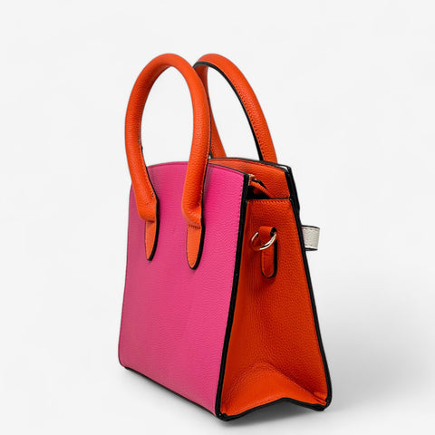 Borsa Ines Fucsia e Beige - [Emily_Morel]