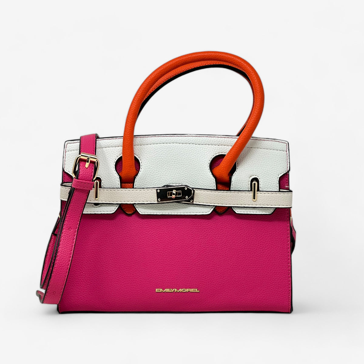 Borsa Ines Fucsia e Beige - [Emily_Morel]