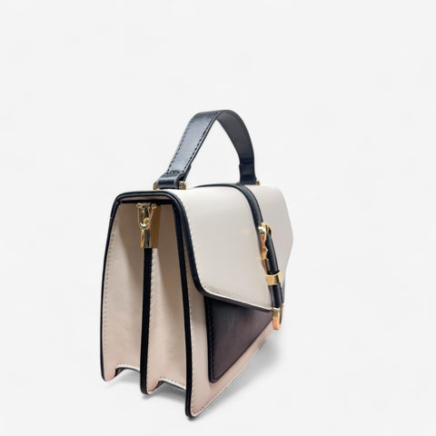 Borsa nina beige nera - Emily Morel