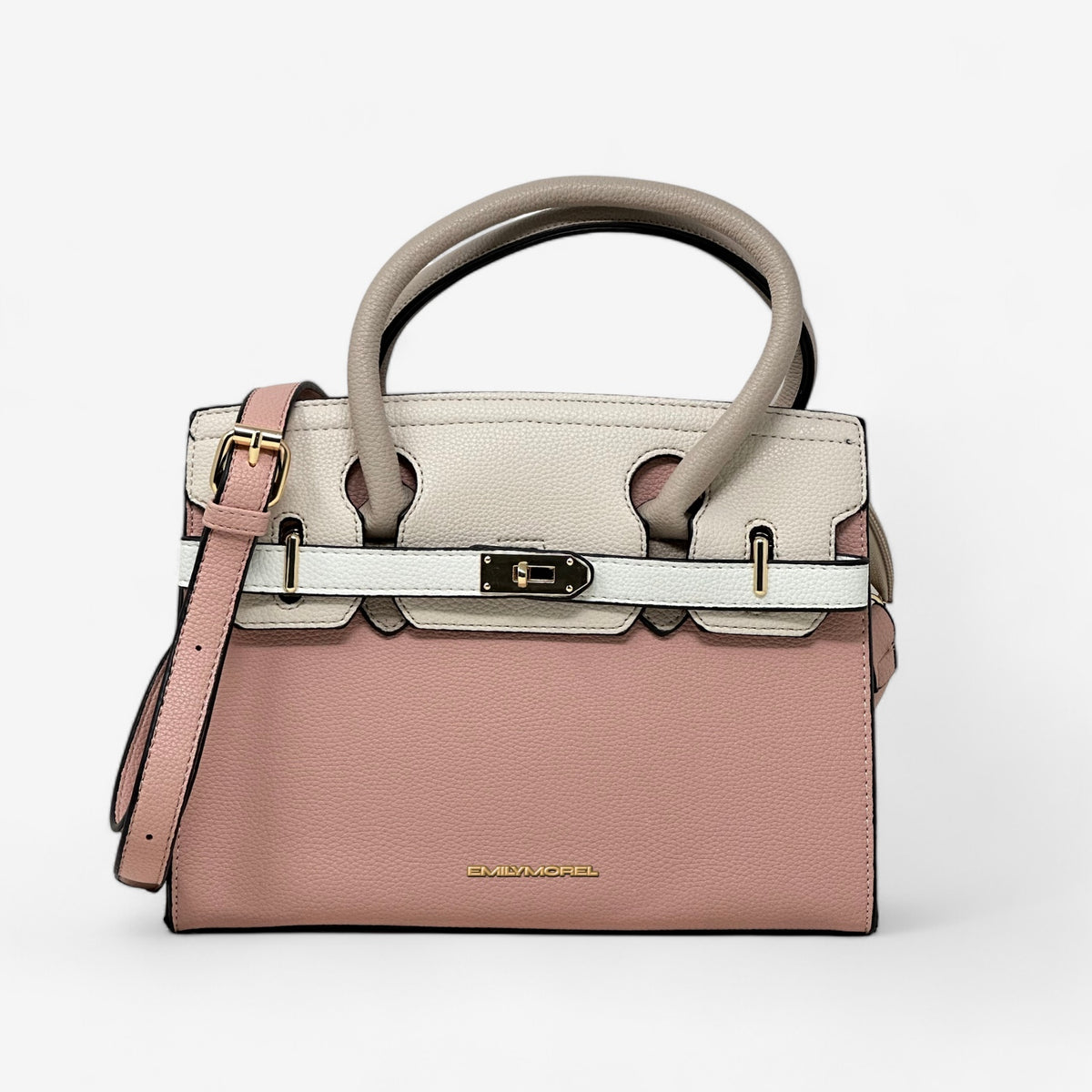 Borsa Ines Rosa e Beige - [Emily_Morel]