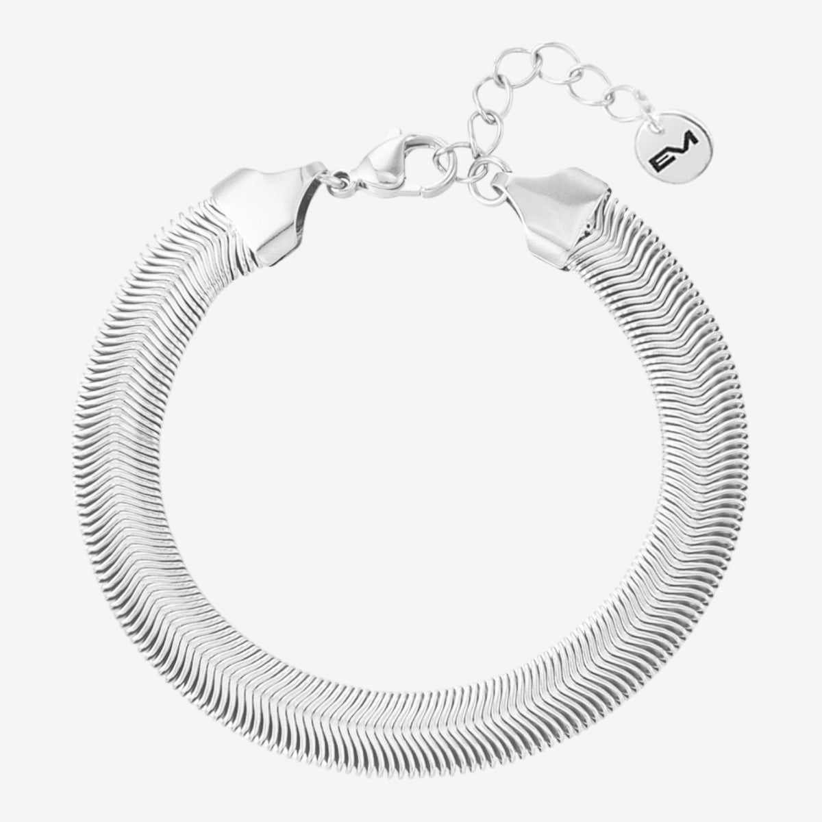 Bracciale a catena piatta silver - [Emily_Morel]