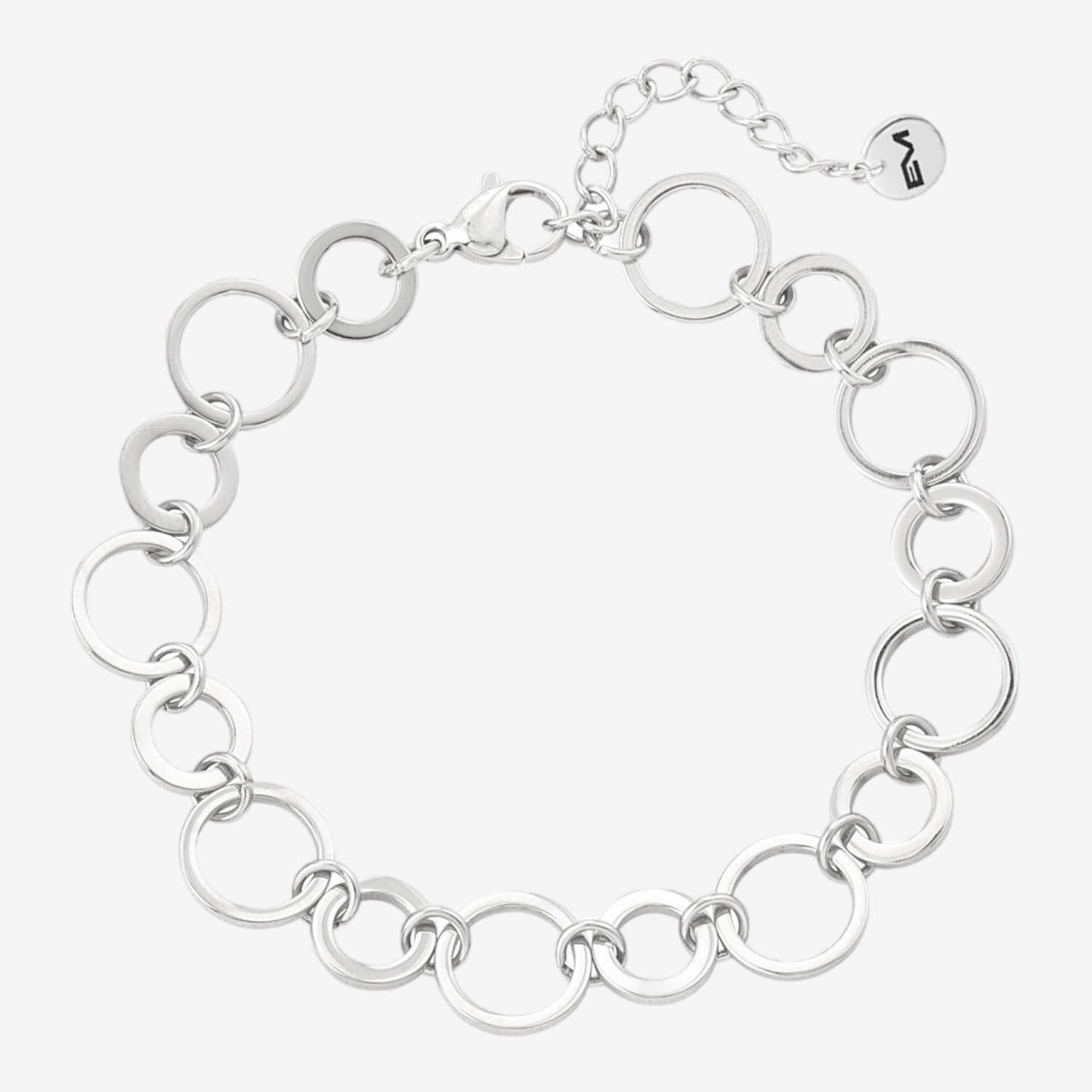 Bracciale a catena con maglie rotonde silver - [Emily_Morel]