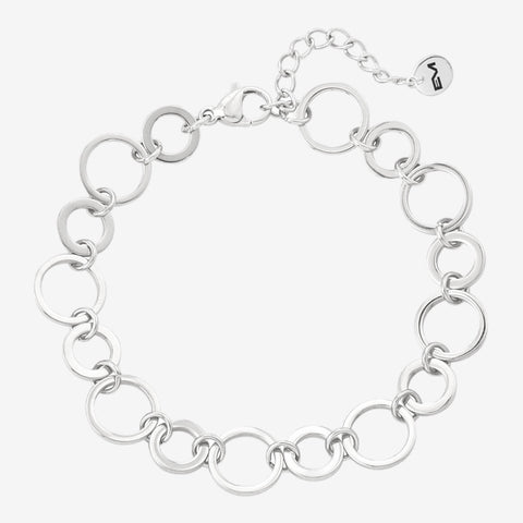 Bracciale a catena con maglie rotonde silver - [Emily_Morel]