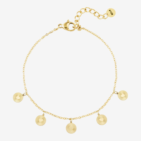 Bracciale con pendenti a cuore gold - [Emily_Morel]