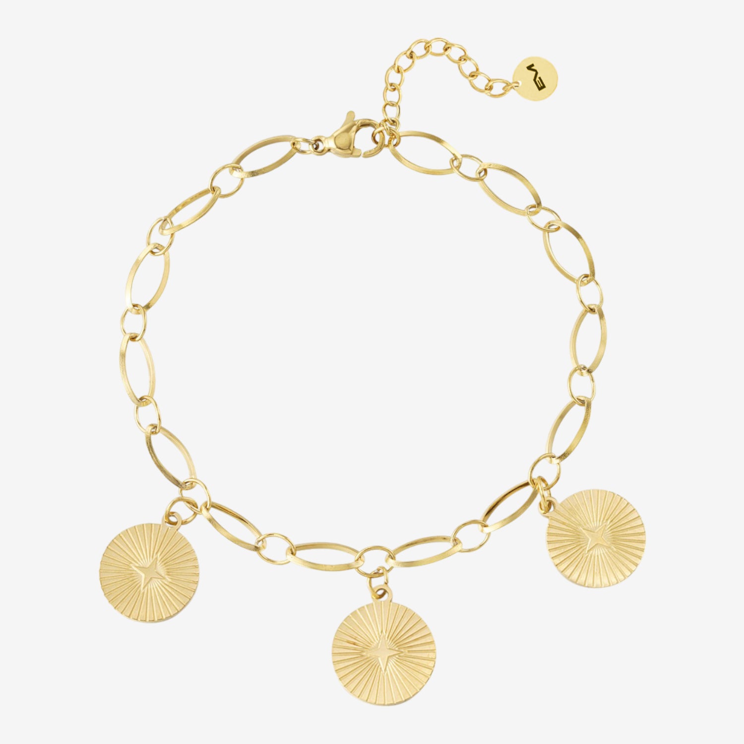 Bracciale con pendenti a stelle gold - [Emily_Morel]