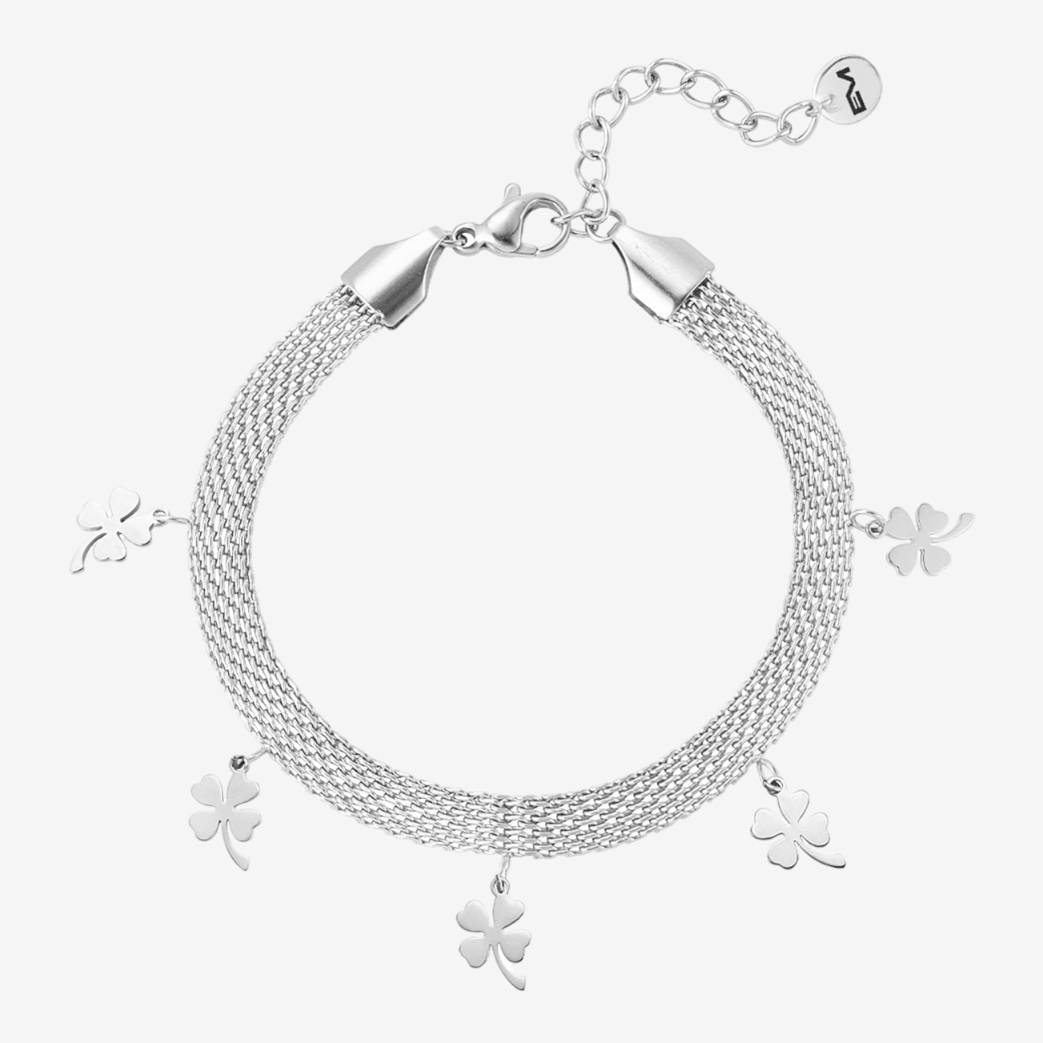 Bracciale con quadrifogli silver - [Emily_Morel]