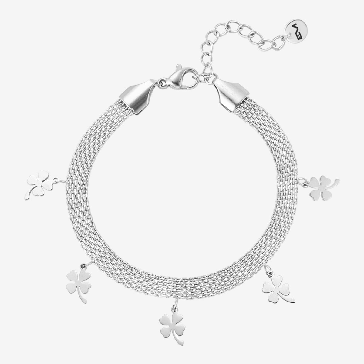 Bracciale con quadrifogli silver - [Emily_Morel]