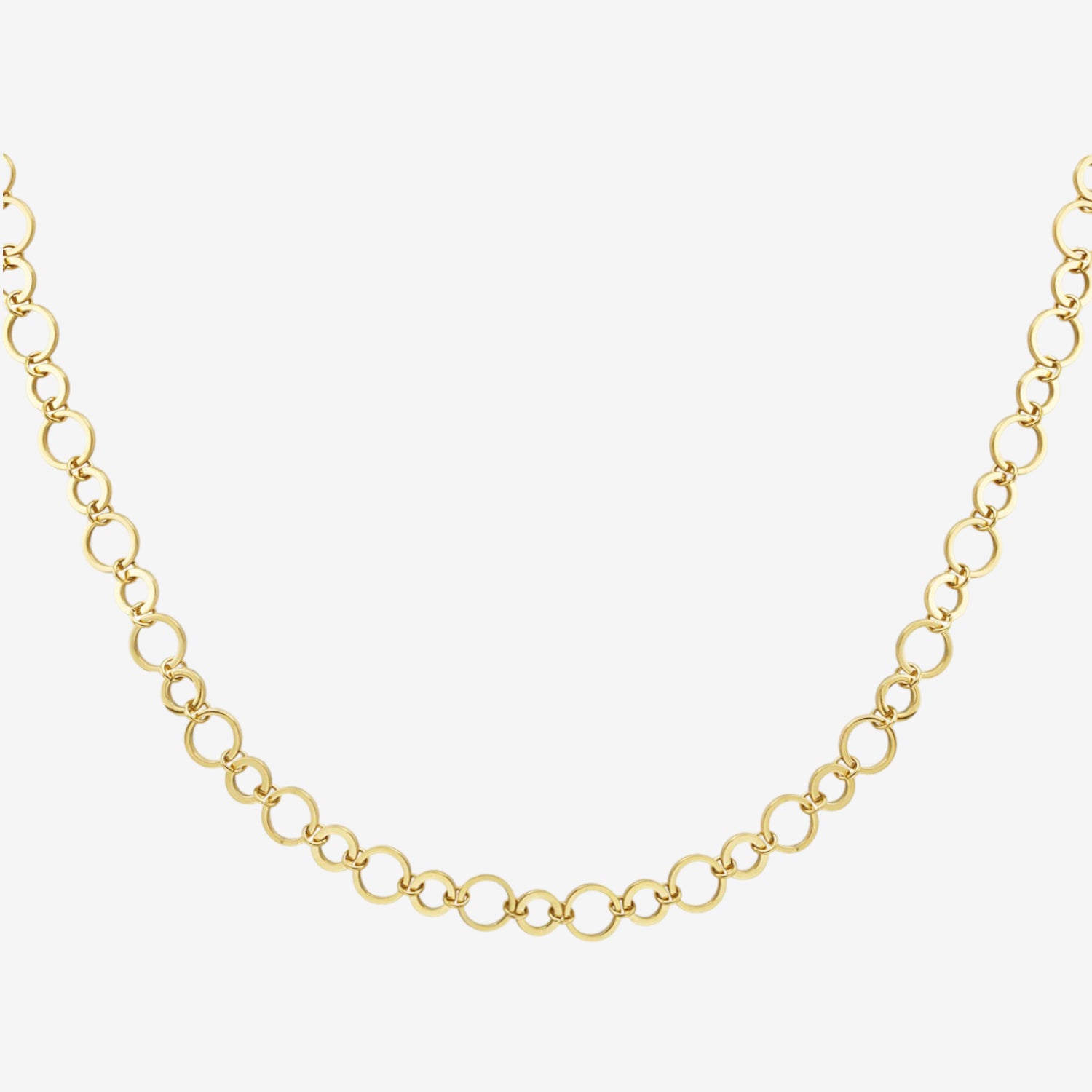 Collana a catena con maglie rotonde gold - [Emily_Morel]