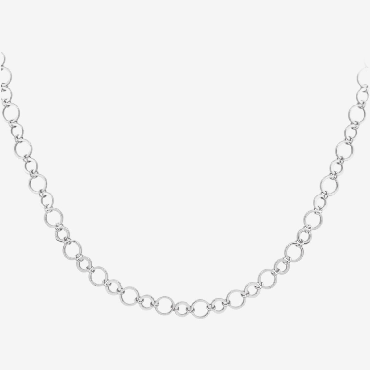 Collana a catena con maglie rotonde silver - [Emily_Morel]