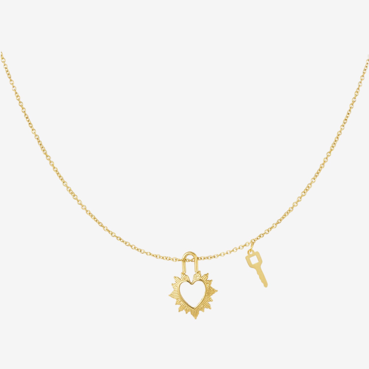 Collana con cuore e chiave gold - [Emily_Morel]